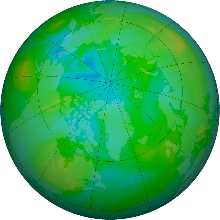 Arctic ozone map for 31 July 2014